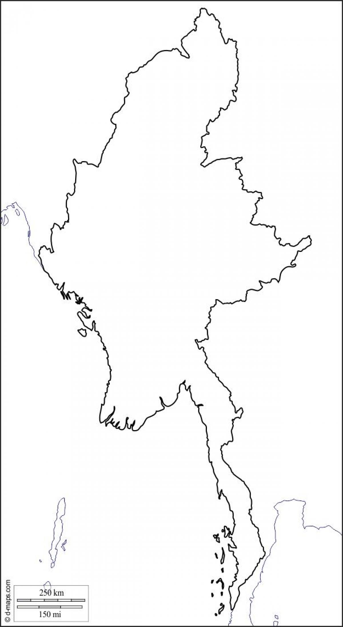 Mapa ng Myanmar drawin