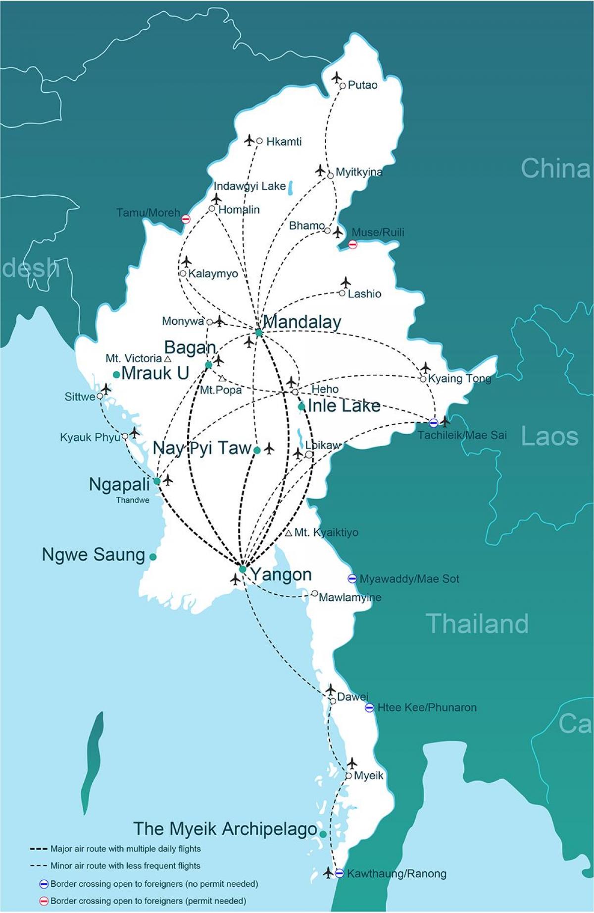 Burma paliparan ng mapa