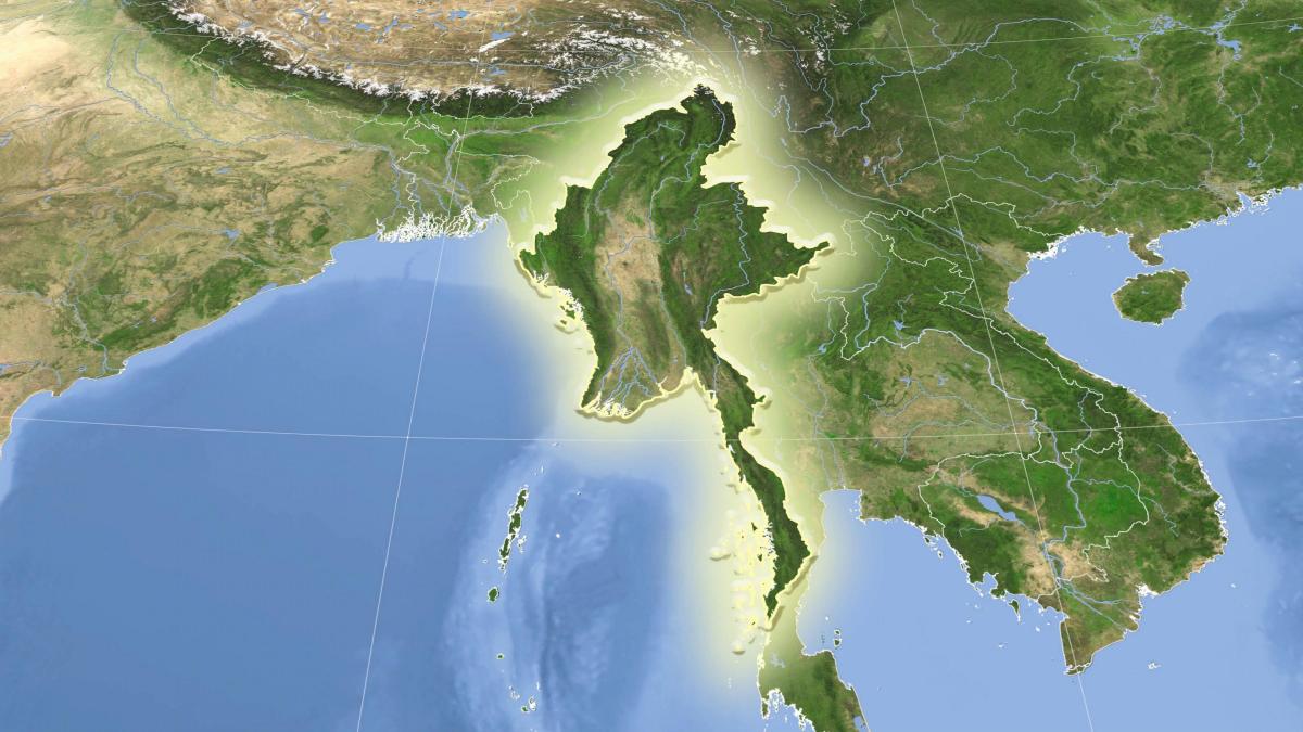 Myanmar satellite mapa live