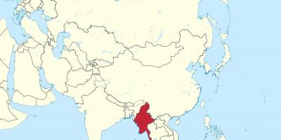 Mapa ng mundo Myanmar Burma