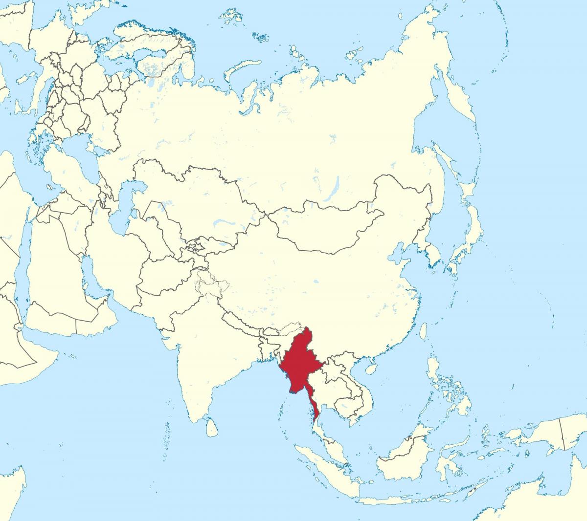 mapa ng mundo Myanmar Burma