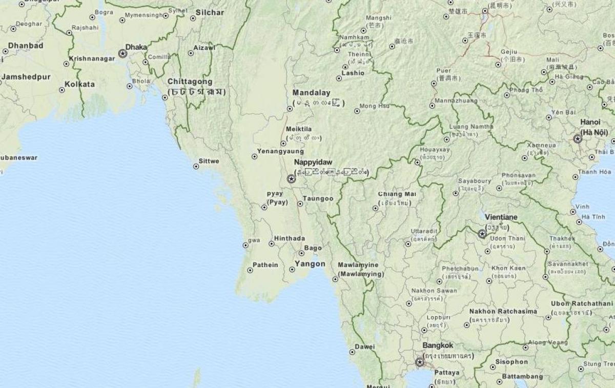 mapa ng gps para sa Myanmar