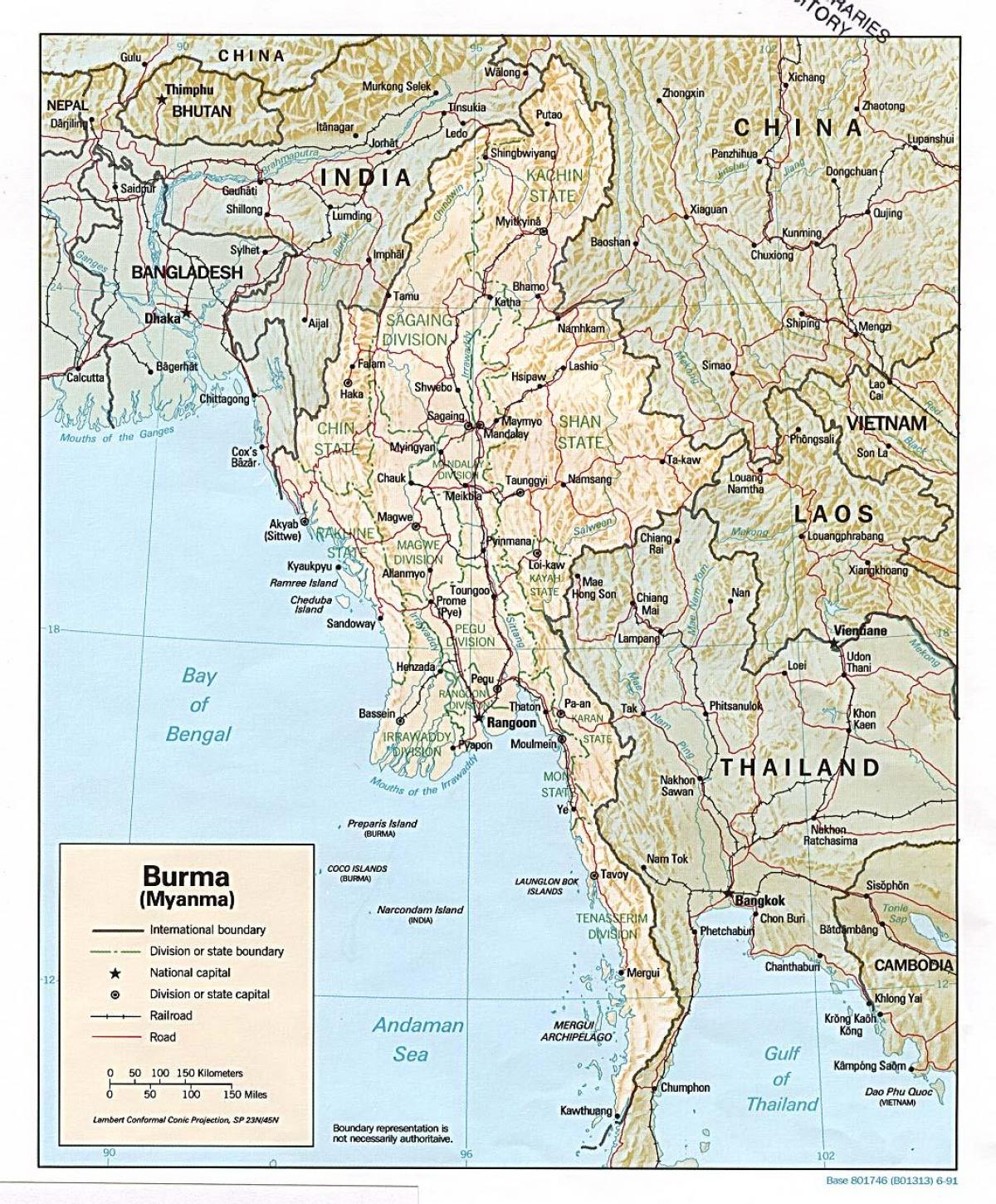 offline Myanmar mapa