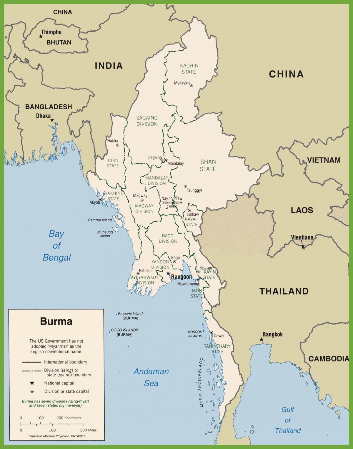 Burma pampulitika mapa