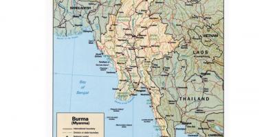 Mapa ng Myanmar sa mga lungsod