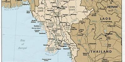 Yangon Burma mapa